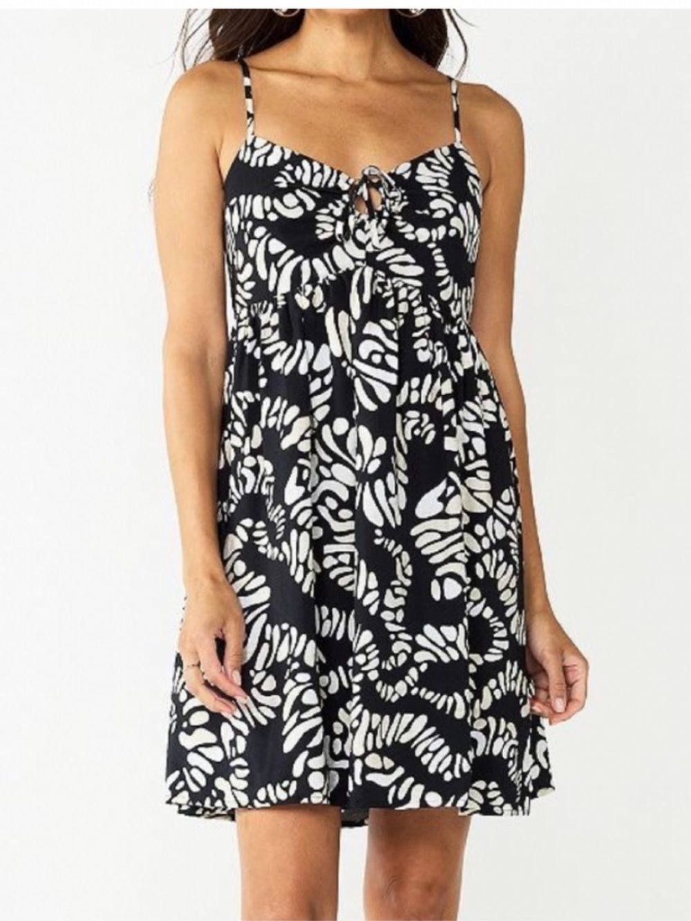 Nine West Babydoll Midi Silhouette Dress, Size M